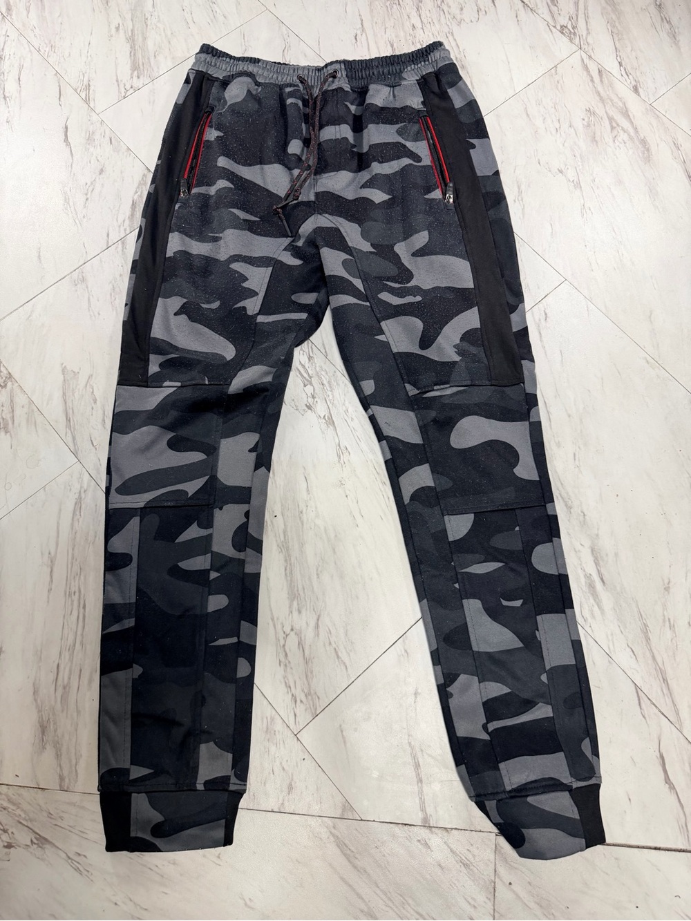 burnside Black & Gray Camo Jogger Pants